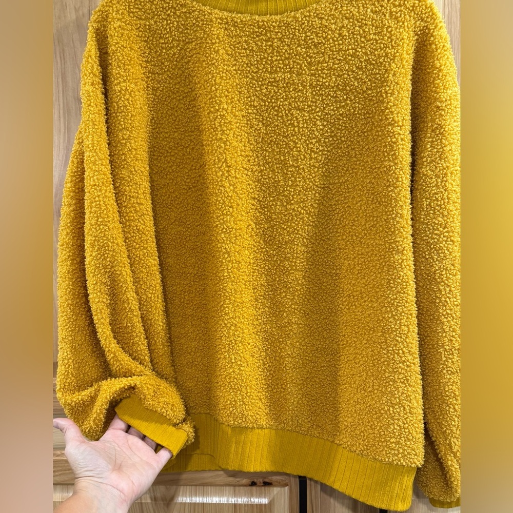 Cozy Soft Yellow/Gold Sweatshirt Top by Porridge Anthropologie Casual Versatile - Picture 2 of 9